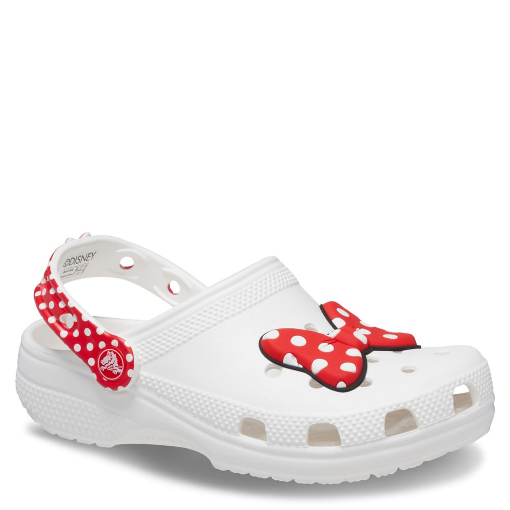 White Girls Toddler Minnie Mouse Classic Clog, Crocs