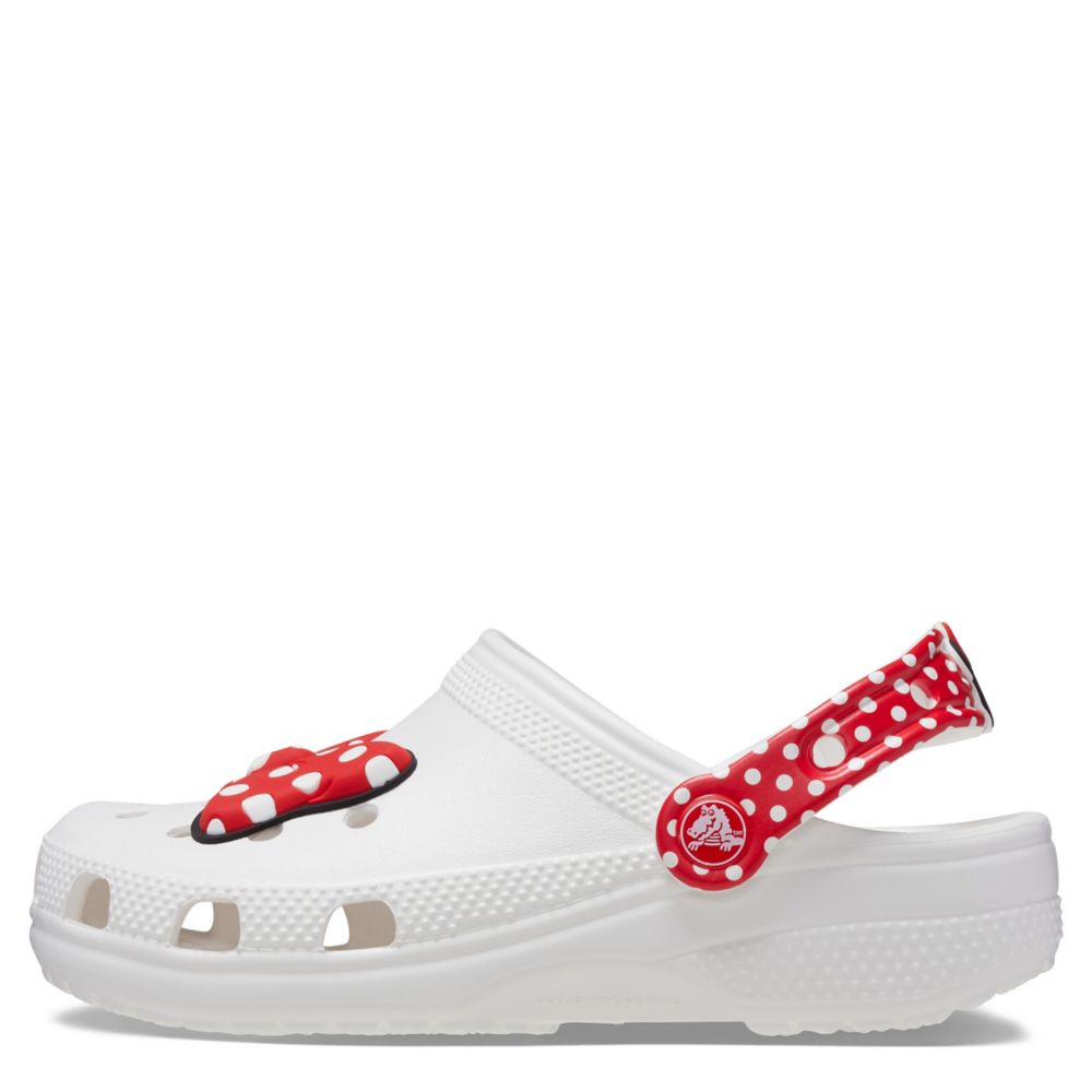 White Girls Toddler Minnie Mouse Classic Clog, Crocs
