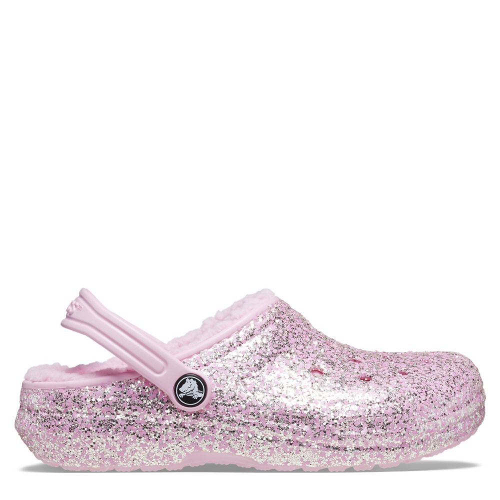 BRIGHT PINK CROCS Girls Little-big Kid Classic Clog