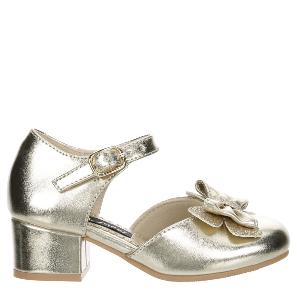 Little girls best sale gold shoes