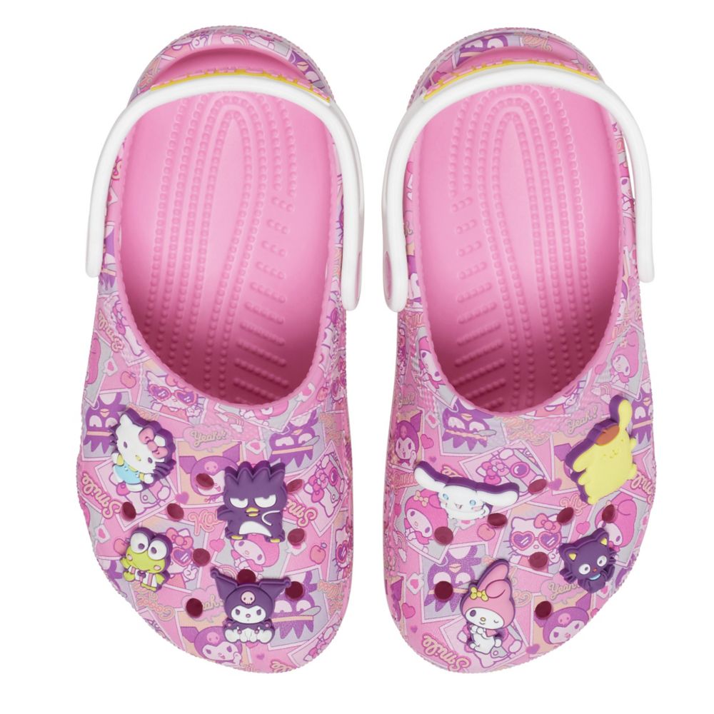 Multicolor Girls Toddler Hello Kitty Classic Clog Crocs Rack