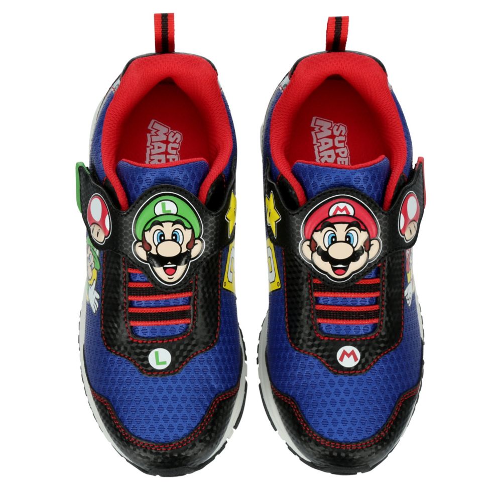 BOYS LITTLE KID MARIO LUIGI LIGHT UP SNEAKER