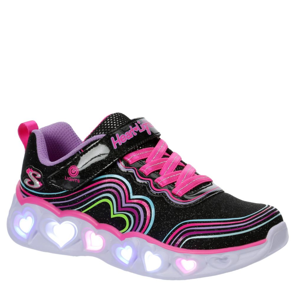 GIRLS LITTLE KID HEART LIGHTS LIGHT UP SNEAKER