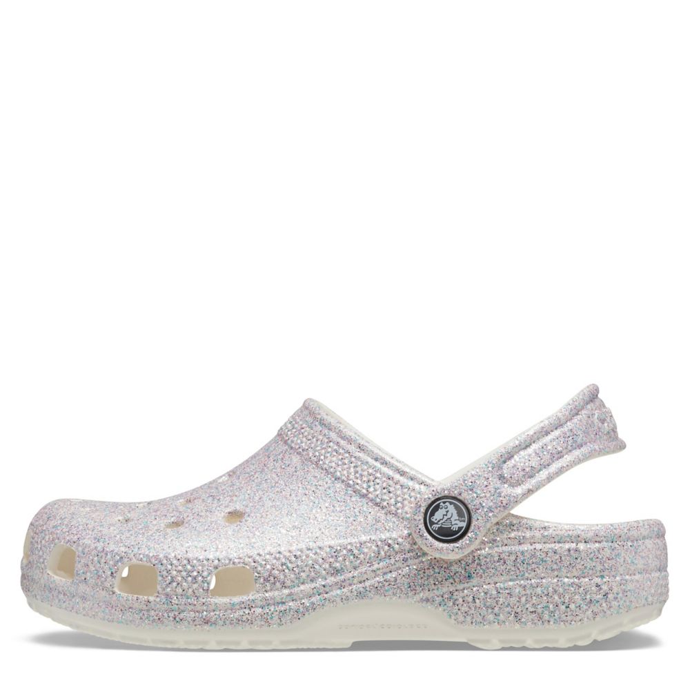 GIRLS TODDLER CLASSIC GLITTER CLOG - SILVER