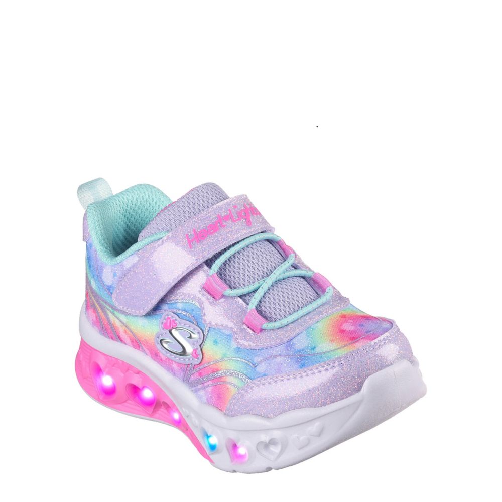 GIRLS TODDLER FLUTTER HEAR LIGHTS LIGHT UP SNEAKER