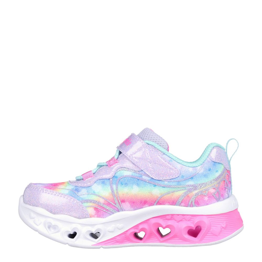 GIRLS TODDLER FLUTTER HEAR LIGHTS LIGHT UP SNEAKER