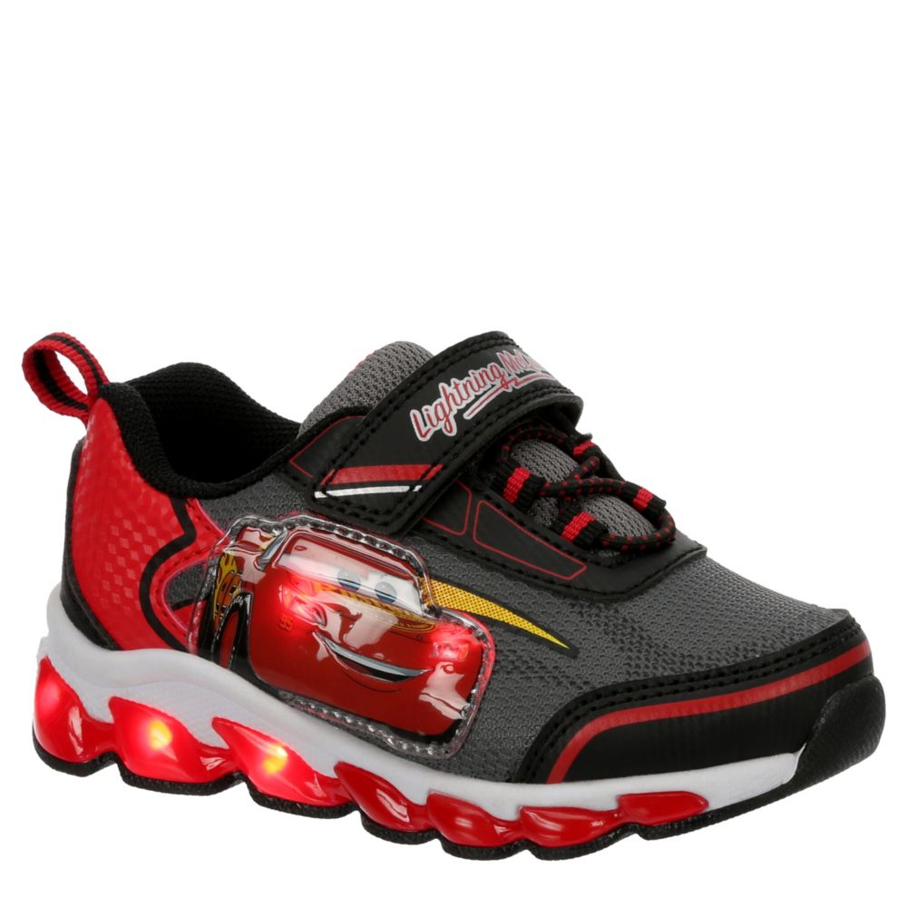 Black Disney Boys Toddler little Kid Cars Light Up Sneaker Rack Room Shoes