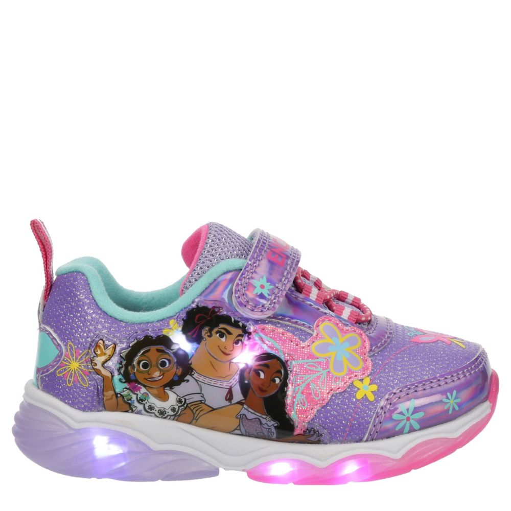 Purple Disney Girls Toddler little Kid Encanto Light Up Sneaker Rack Room Shoes