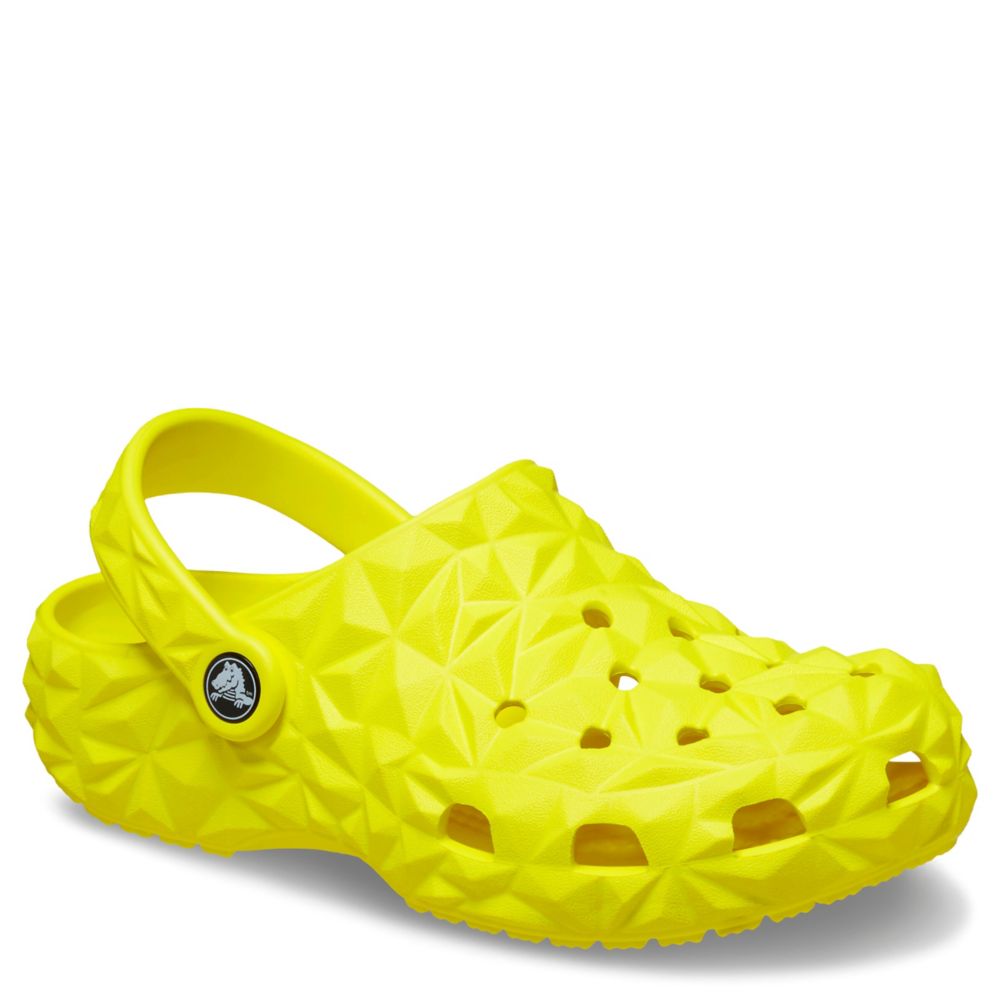 CROCS GIRLS LITTLE BIG KID CLASSIC GEOMETRIC CLOG BRIGHT YELLOW