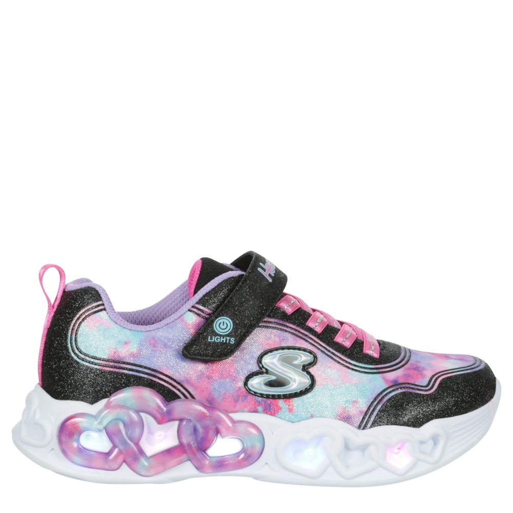 GIRLS LITTLE KID HEART LIGHTS LIGHT UP SNEAKER