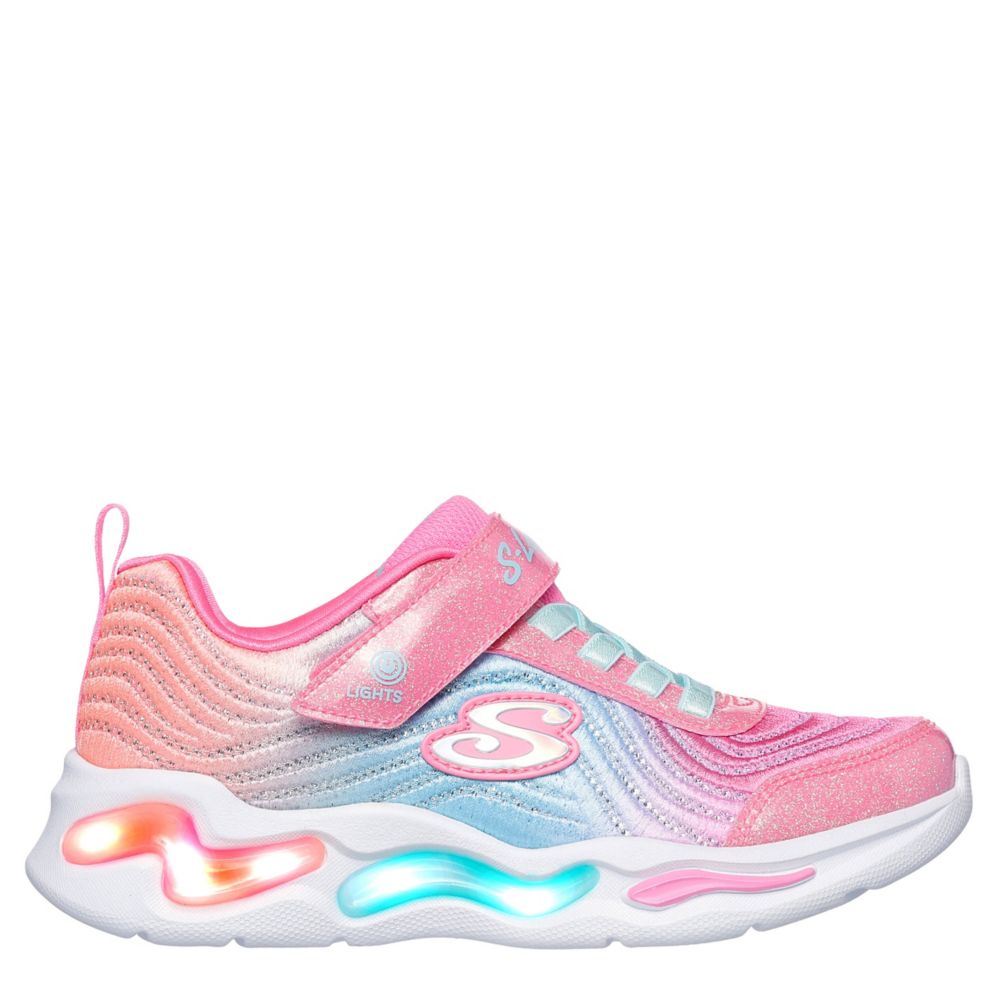 GIRLS LITTLE KID WAVY BEAMS LIGHT UP SNEAKER