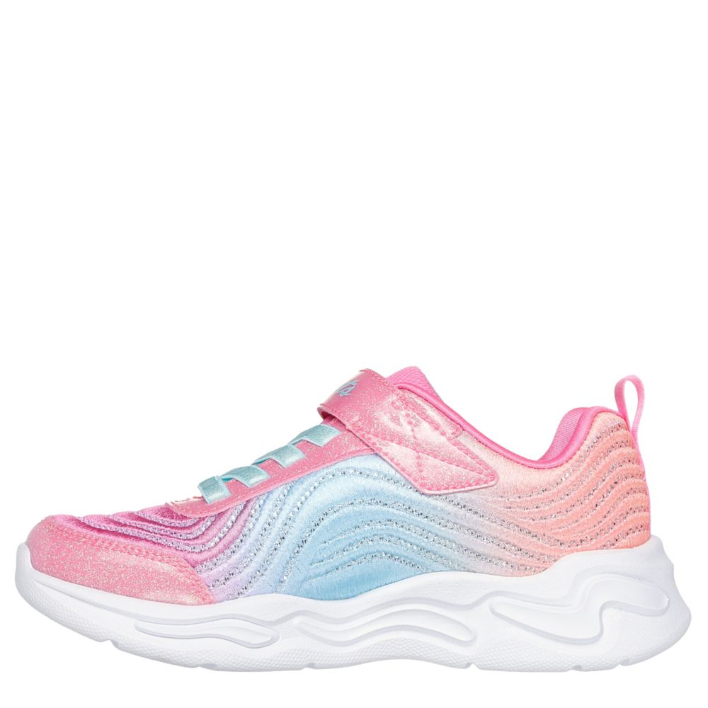 GIRLS LITTLE KID WAVY BEAMS LIGHT UP SNEAKER