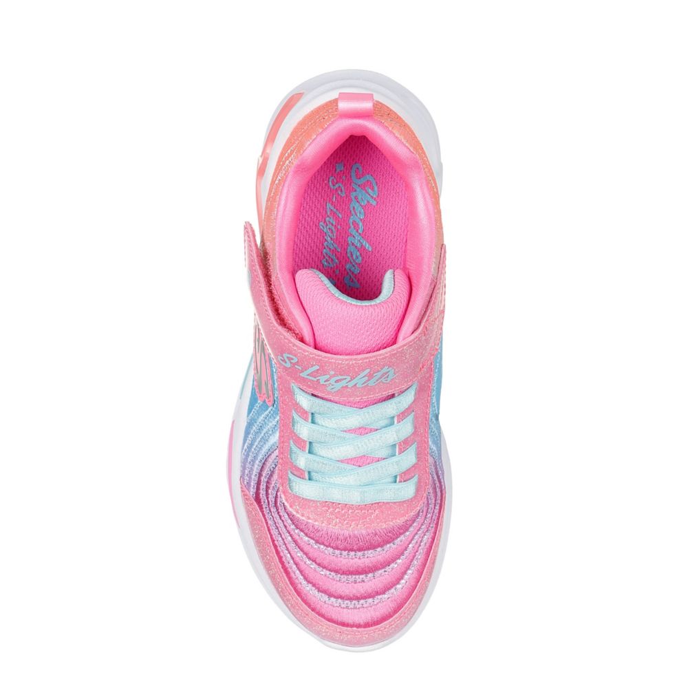 GIRLS LITTLE KID WAVY BEAMS LIGHT UP SNEAKER