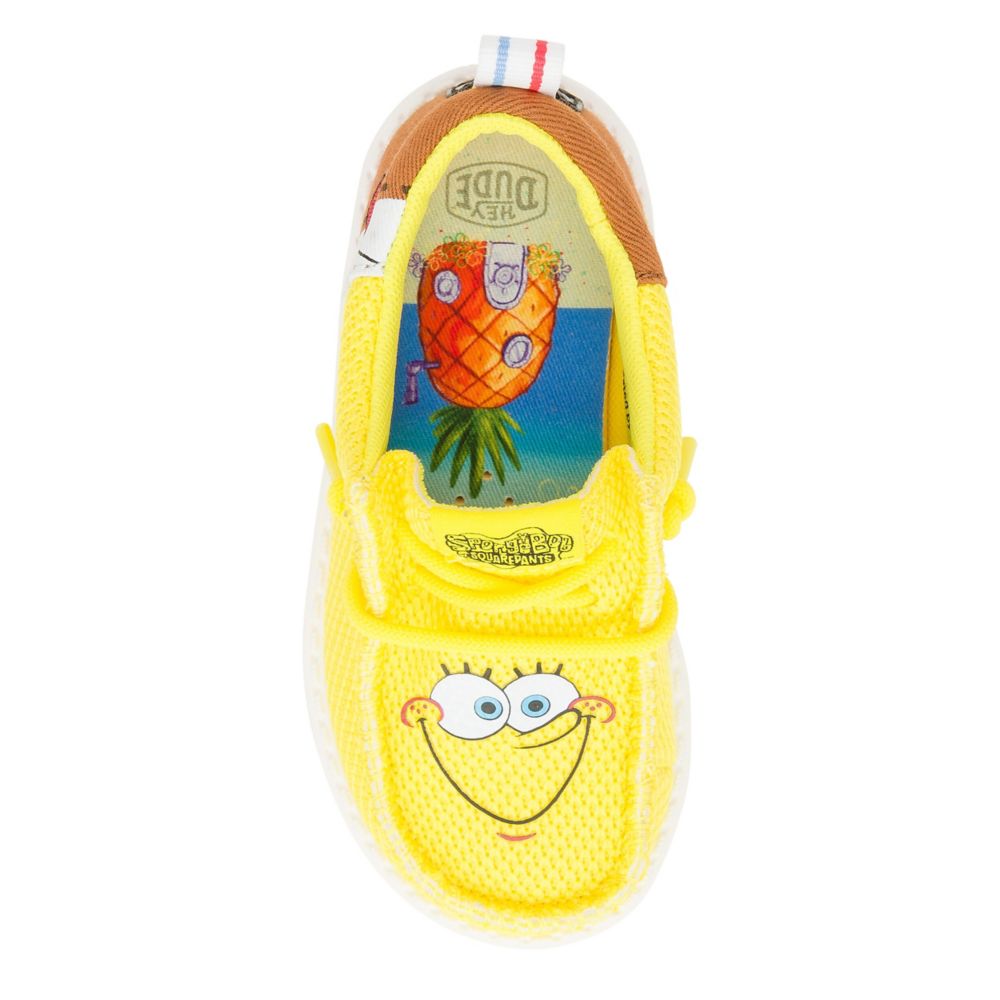 BOYS WALLY FUNK TODDLER SPONGEBOB SLIP ON SNEAKER