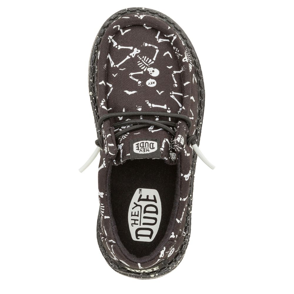 BOYS WALLY TODDLER SKELETONS SLIP ON SNEAKER