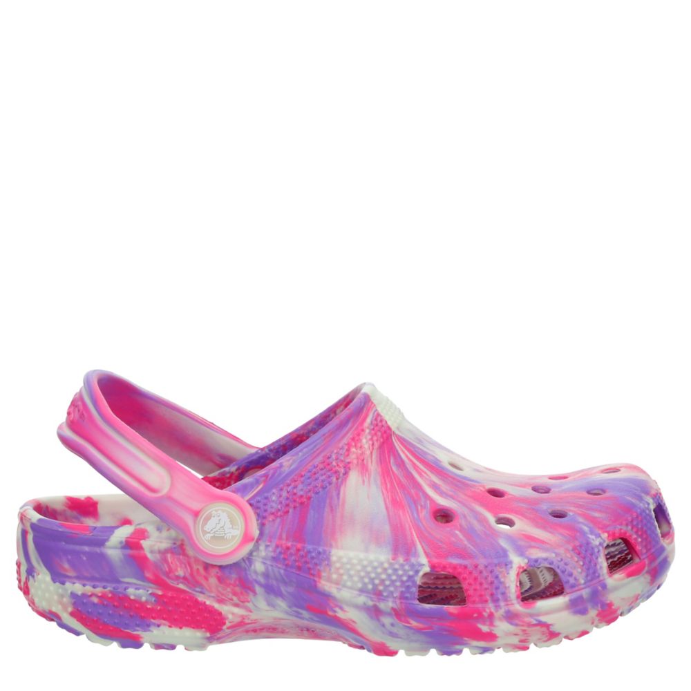 GIRLS LITTLE-BIG KID CLASSIC GLOW MARBLED CLOG