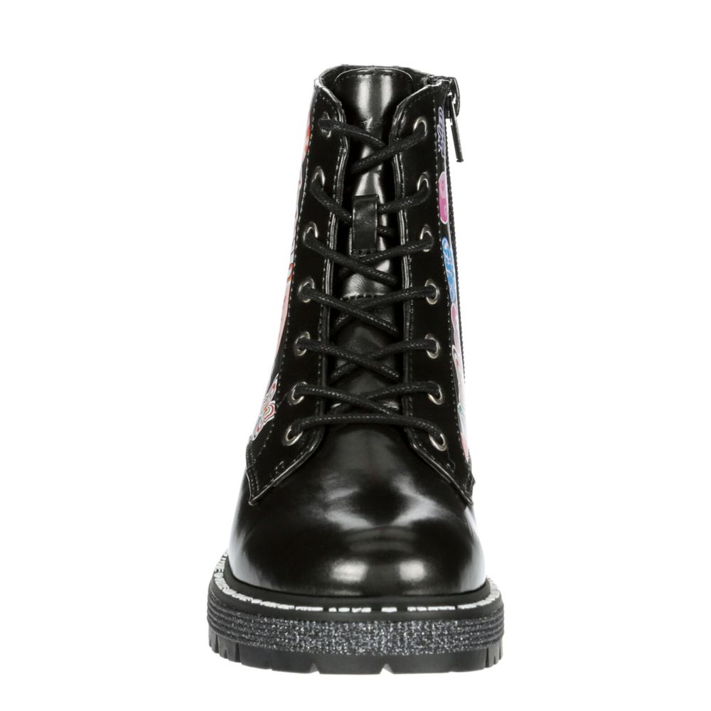GIRLS LITTLE-BIG KID MGROOVIE COMBAT BOOT - BLACK