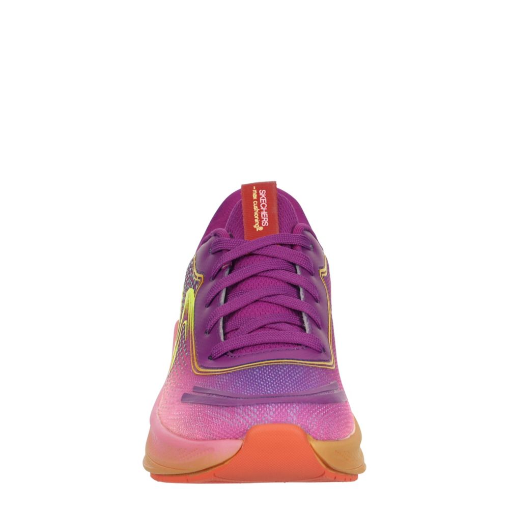 SKECHERS GIRLS LITTLE-BIG KID MAX CUSHIONING ASCEND SNEAKER - PURPLE