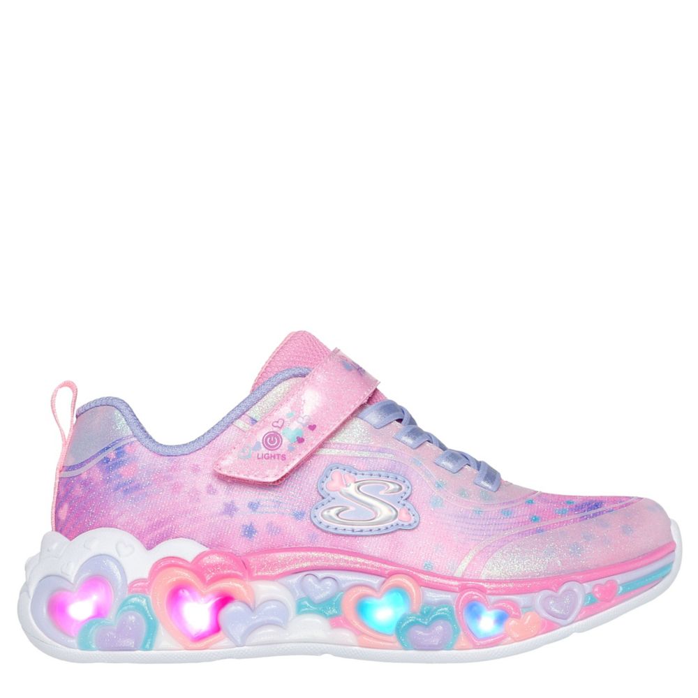 GIRLS LITTLE KID ETERNAL HEART LIGHTS LIGHT UP SNEAKER