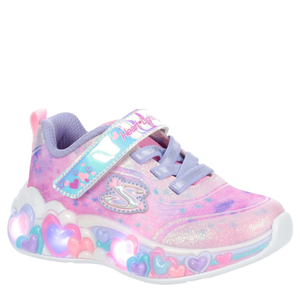 GIRLS TODDLER ETERNAL HEAR LIGHTS LIGHT UP SNEAKER