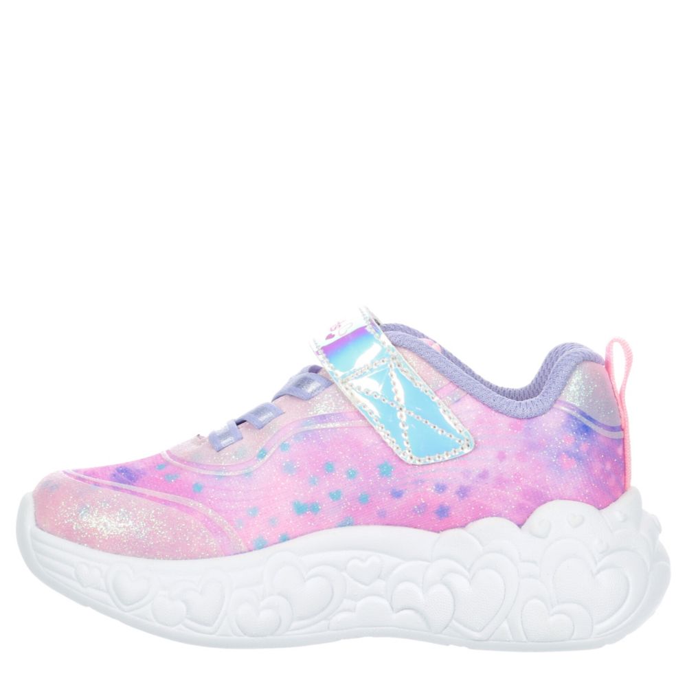 GIRLS TODDLER ETERNAL HEAR LIGHTS LIGHT UP SNEAKER