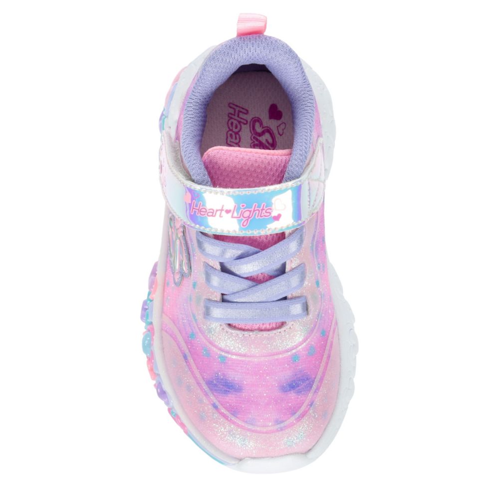 GIRLS TODDLER ETERNAL HEAR LIGHTS LIGHT UP SNEAKER