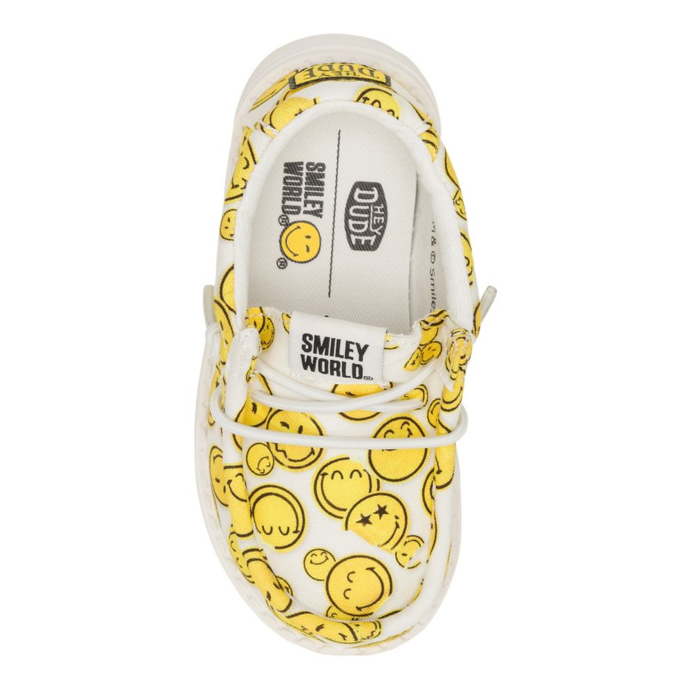 BOYS WALLY SMILEY TODDLER SLIP ON SNEAKER