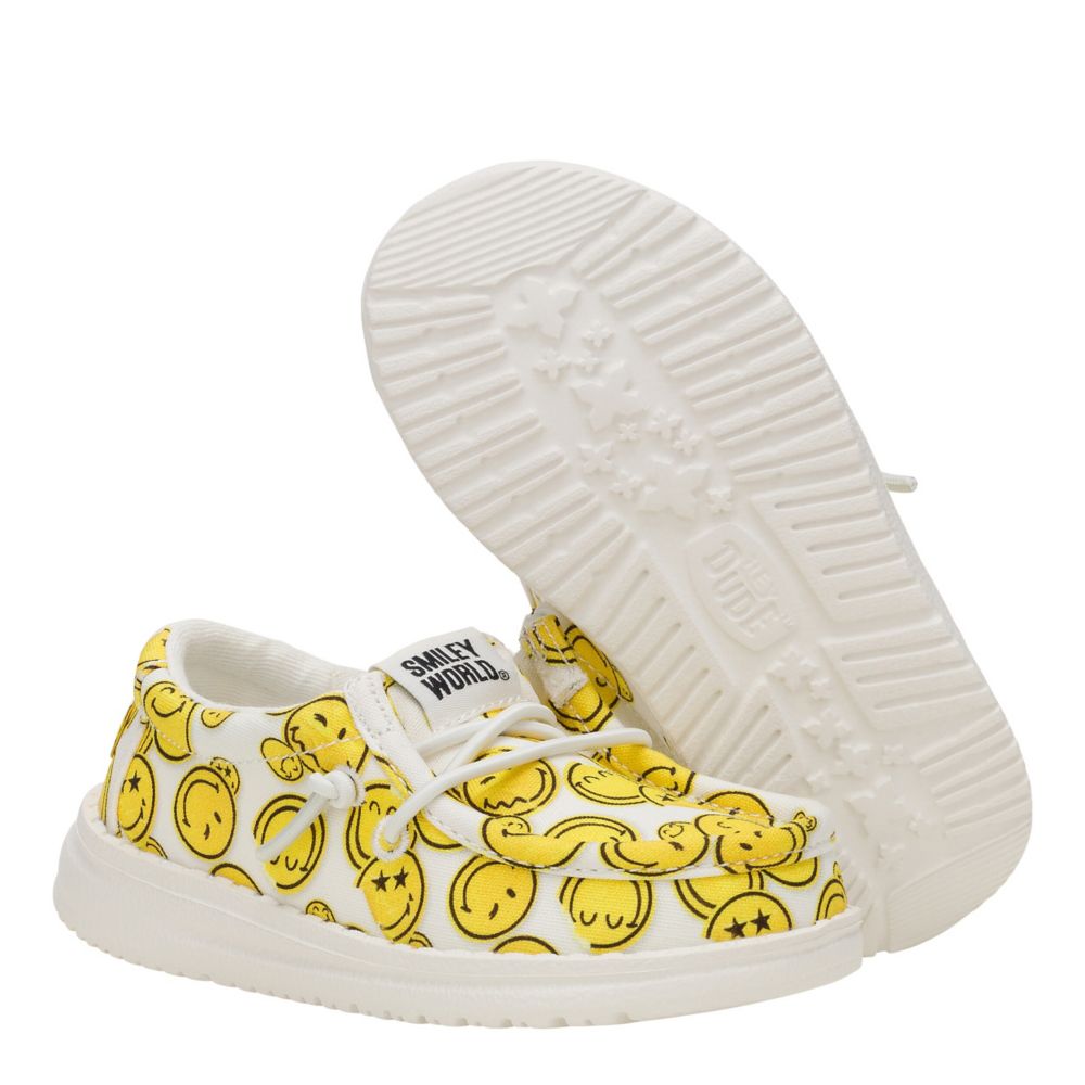 BOYS WALLY SMILEY TODDLER SLIP ON SNEAKER