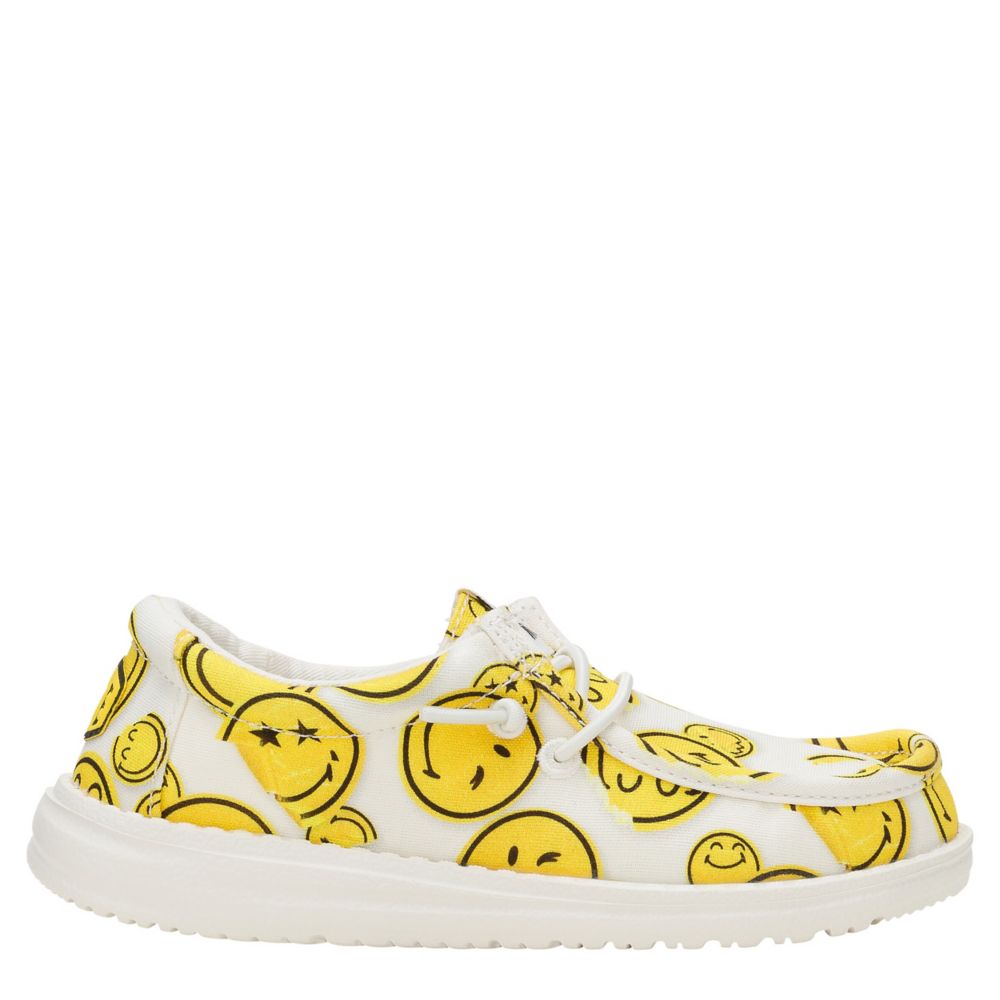 BOYS WALLY SMILEY YOUTH SLIP ON SNEAKER