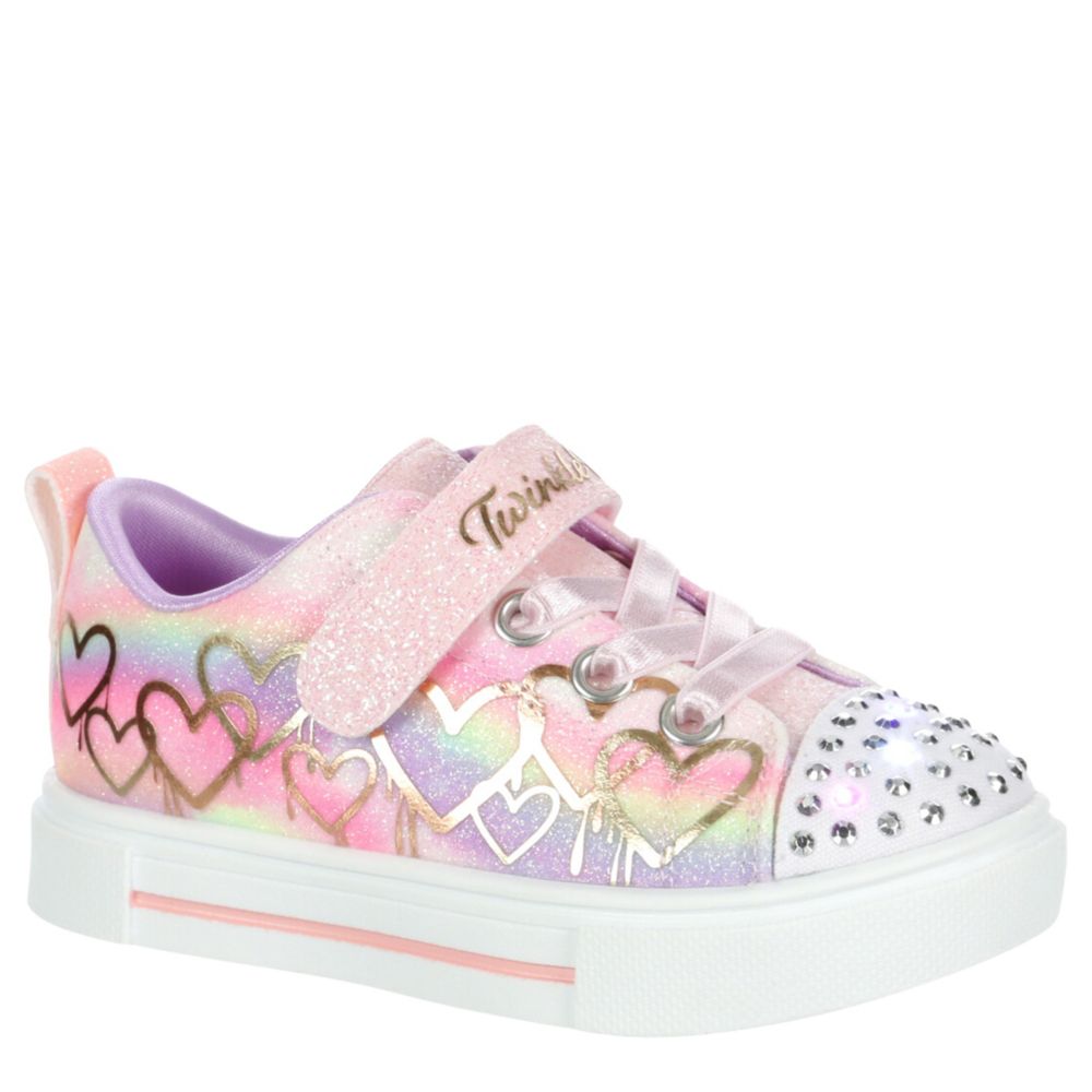 GIRLS TODDLER TWINKLE SPARKS-OMBRE LOVE LIGHTED SNEAKER