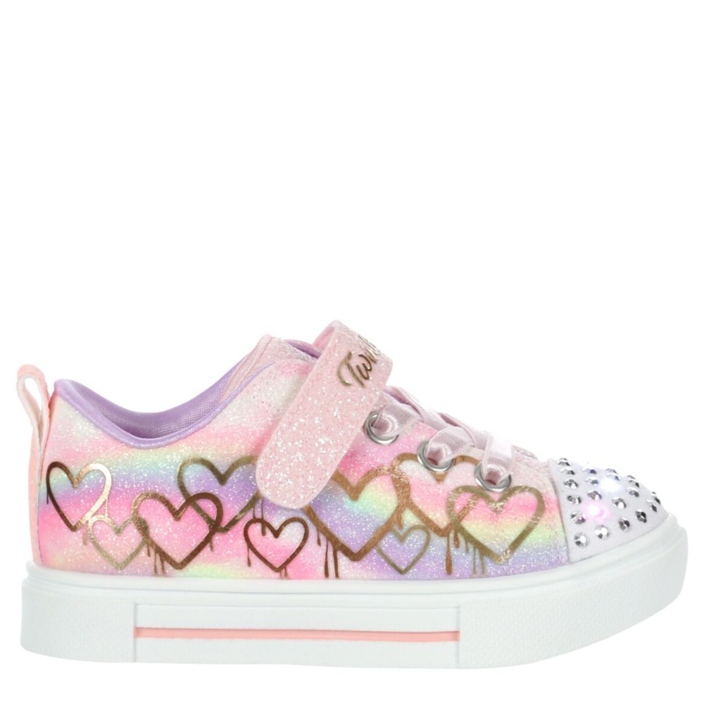 GIRLS TODDLER TWINKLE SPARKS-OMBRE LOVE LIGHTED SNEAKER