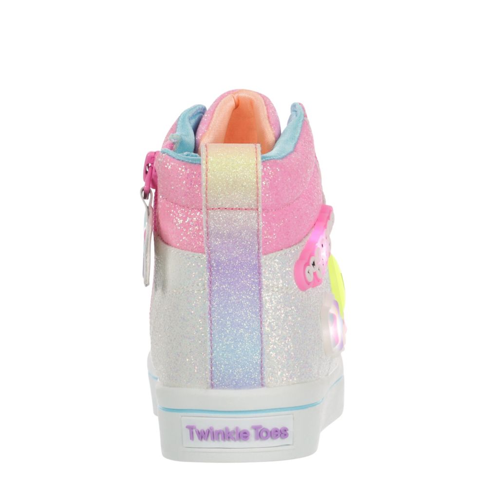White Skechers Girls Twi-lites 2.0 Bit Of Happiness Light Up