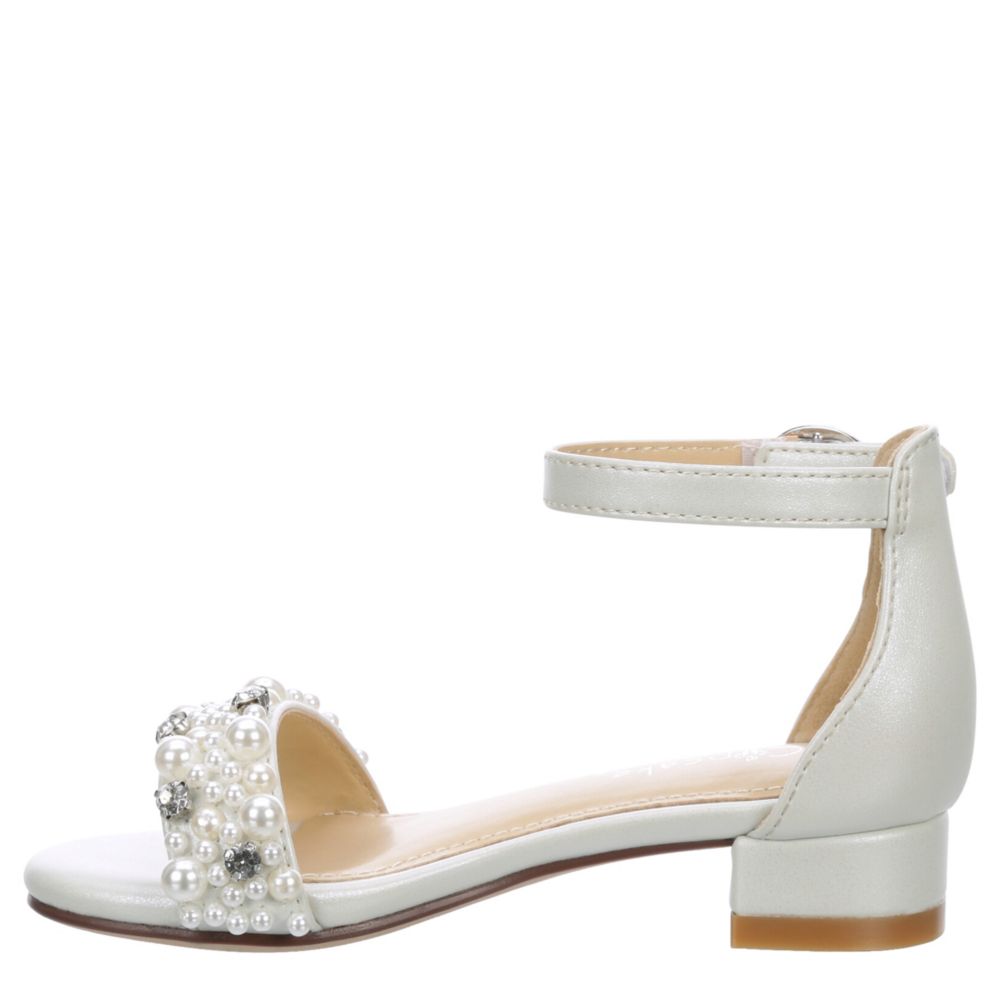 CUPCAKE COUTURE GIRLS TODDLER- LITTLE KID GRACEFUL DRESS SANDAL - WHITE