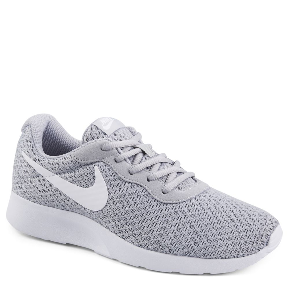 grey and white running shoes