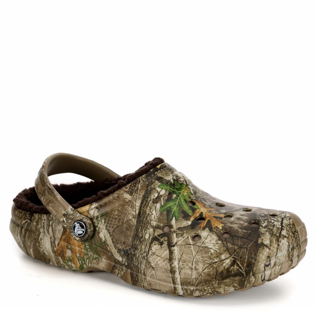 camo crocs with fur