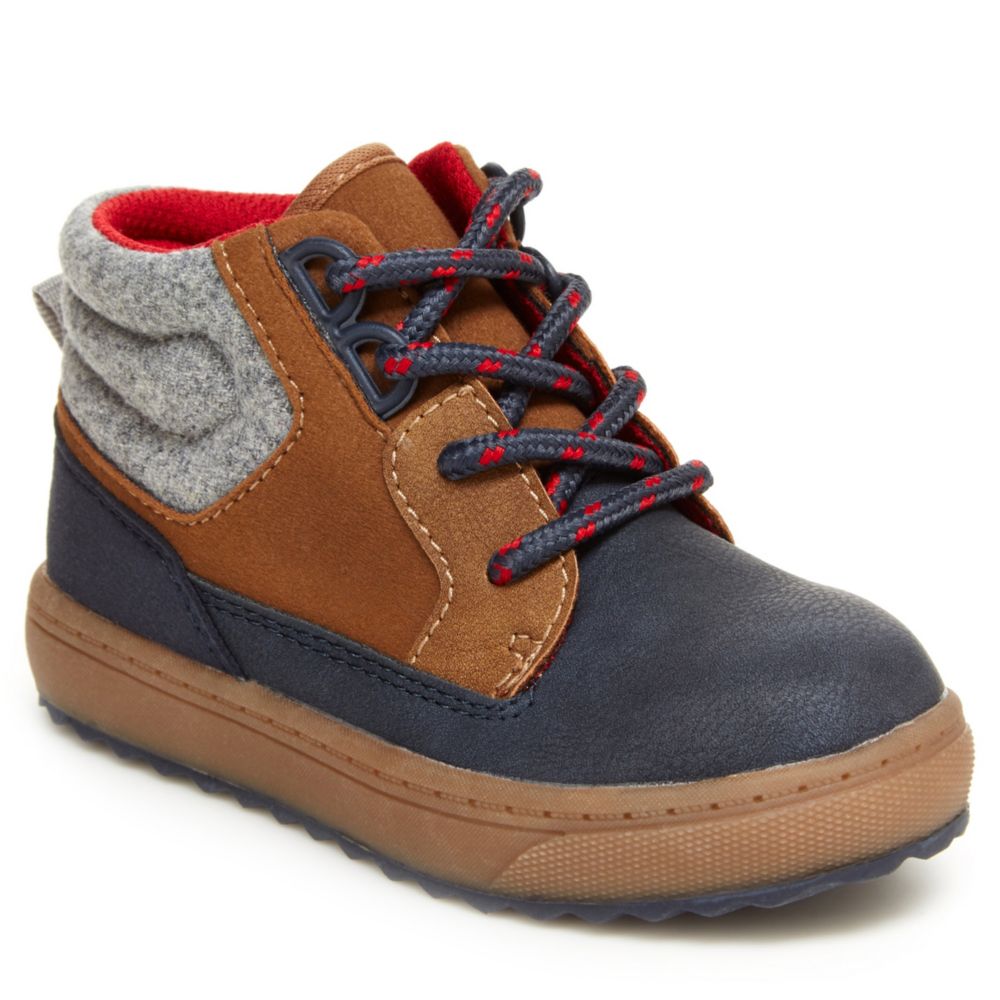 OshKosh B'Gosh Toddler Boy's Sneakers Shoes Lace-Up High Top Brown Size US 12