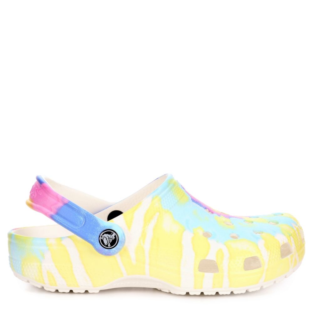 Tie-dye Crocs Girls Infant Classic Clog 