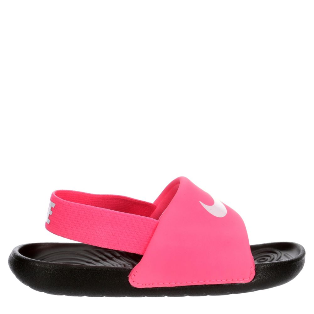 lettergreep Aan boord Duizeligheid Pink Nike Girls Infant Kawa Slide Sandal | Kids | Rack Room Shoes