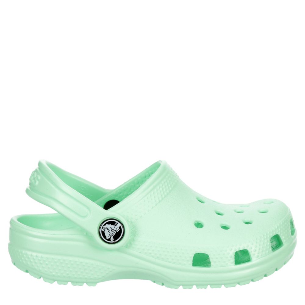 mint colored crocs