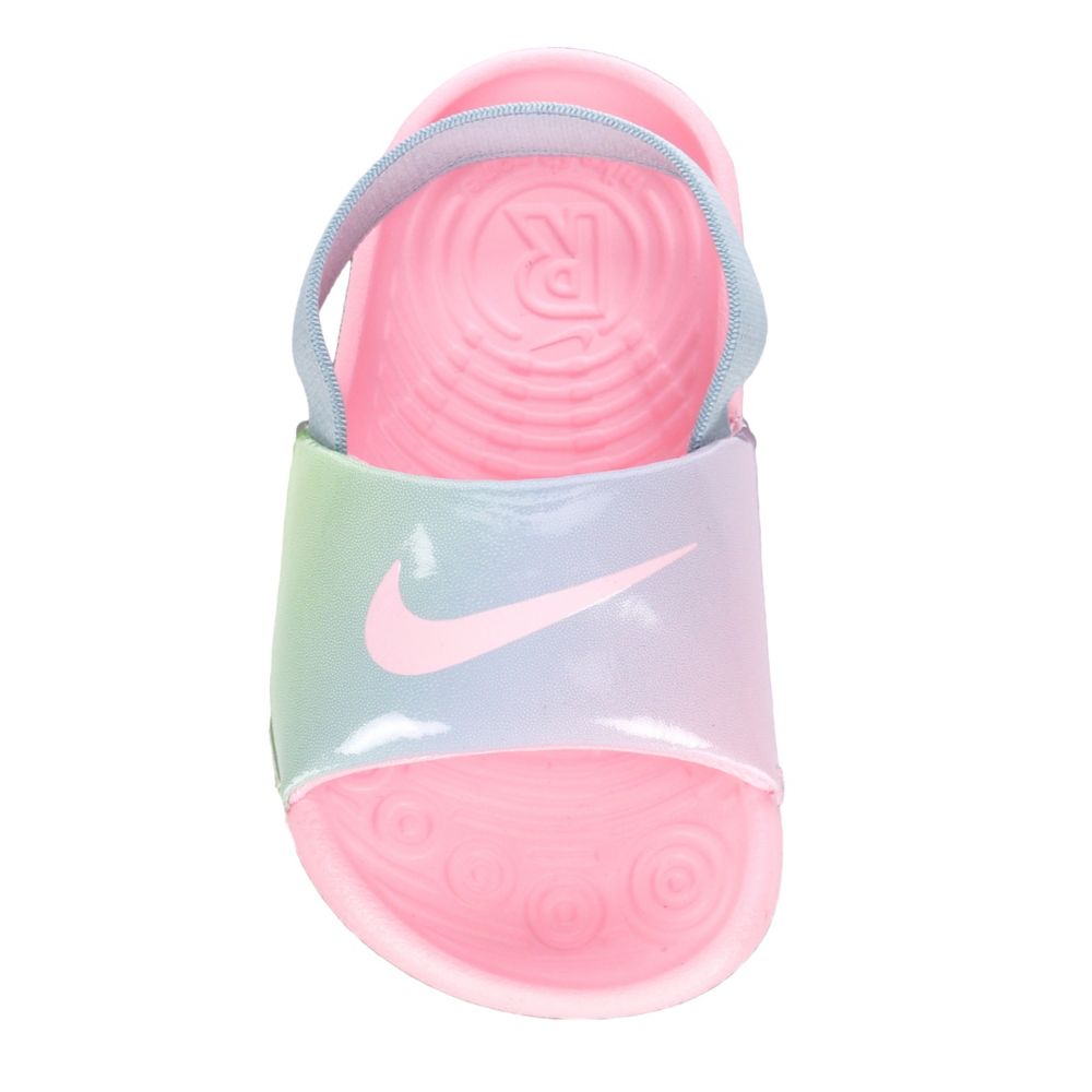 baby pink nike slides