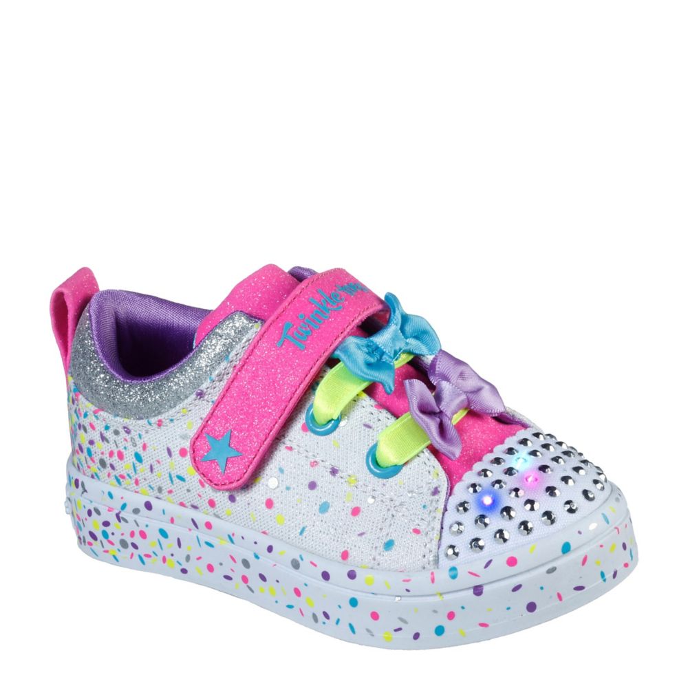 skechers twinkle toes pretty blossoms toddler girls light up sneakers