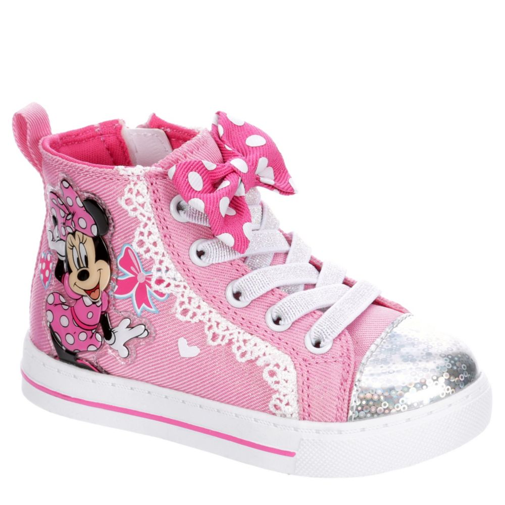Pink Disney Girls Infant Minnie High Top Sneaker Kids Rack Room Shoes