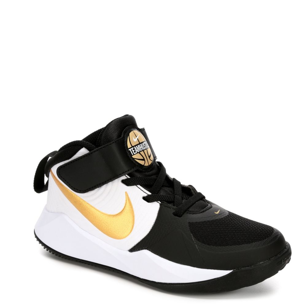 nike black and yellow high tops