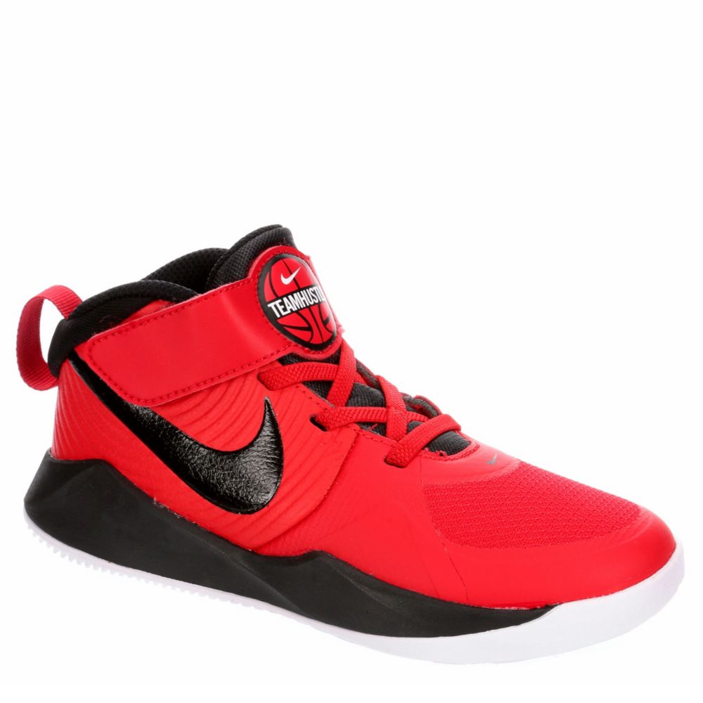 Red Nike Boys Team Hustle D9 High Top 