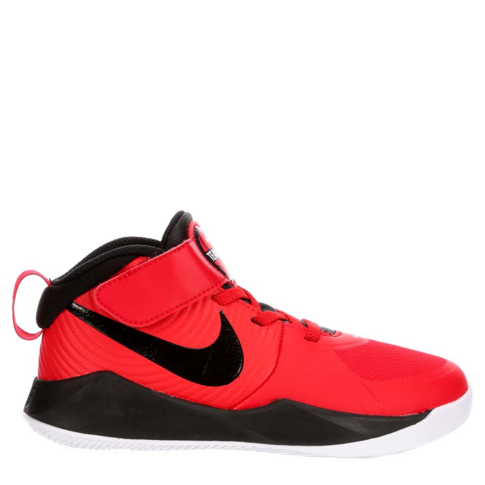 red nike shoes high tops