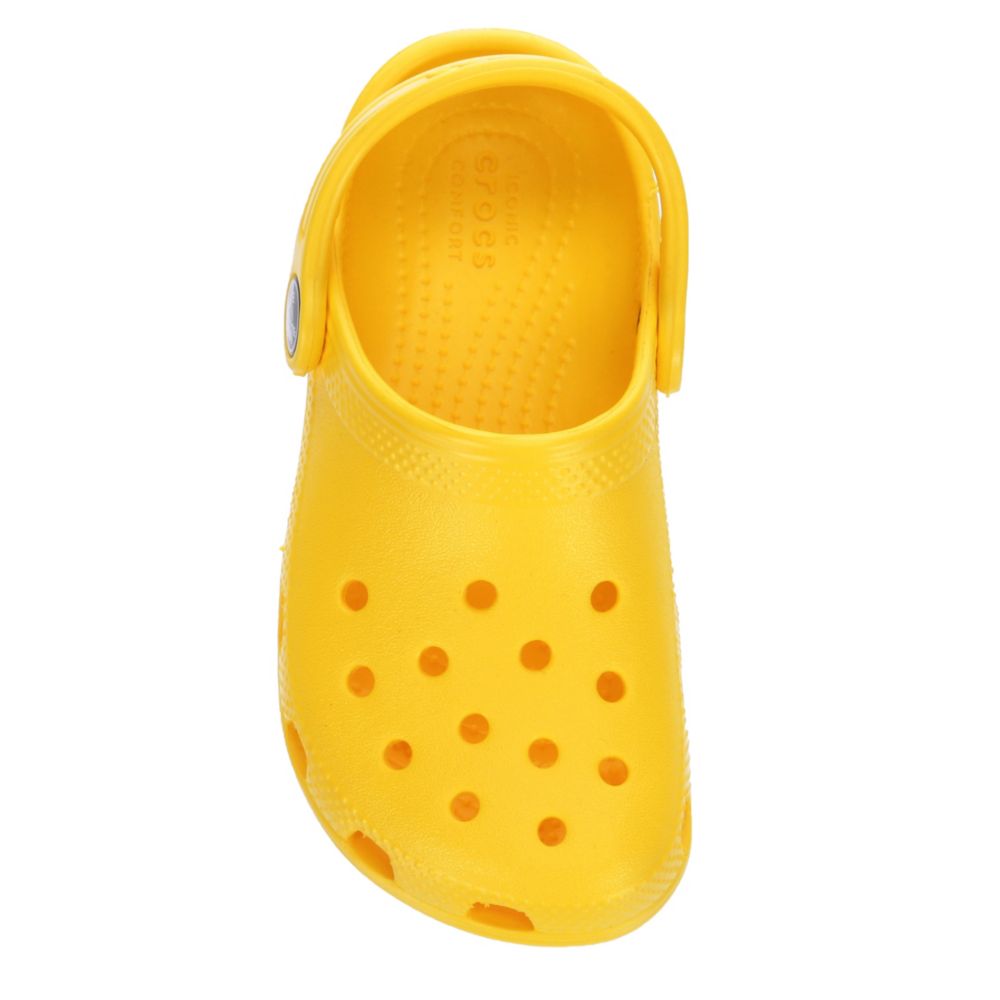yellow clog crocs