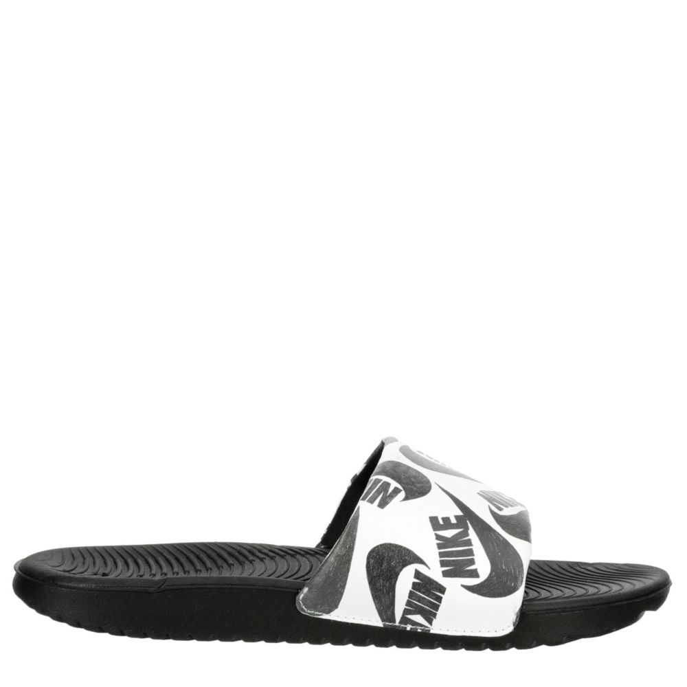 boys white nike slides