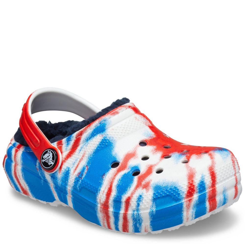 Tie-dye Crocs Boys Classic Lined Clog 