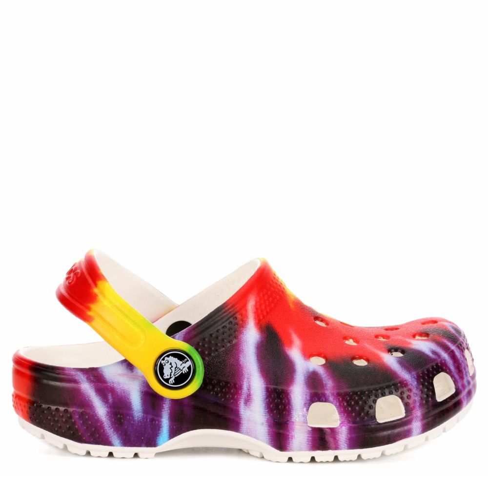 tie dye crocs rack room shoes