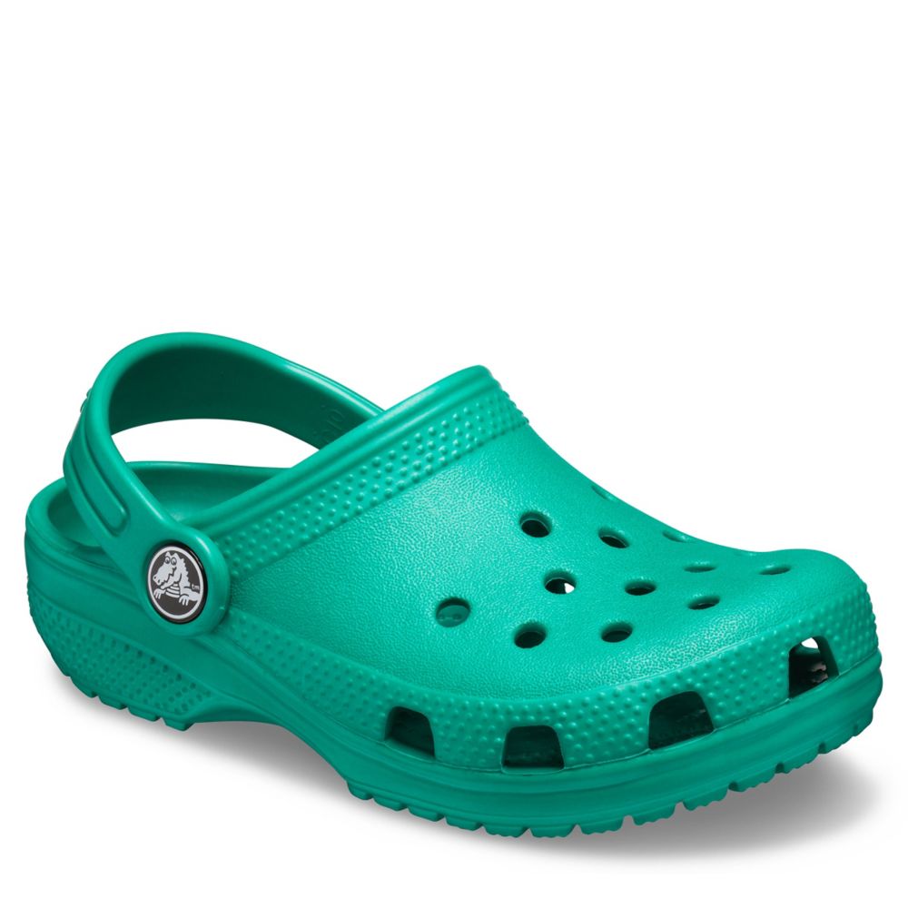 crocs blue green